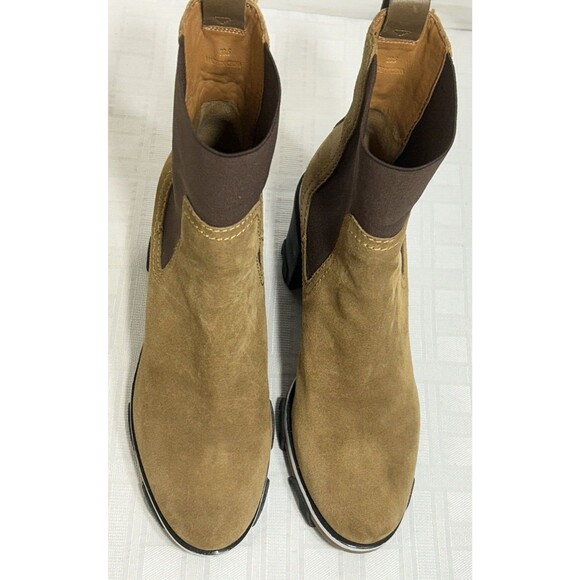 RAG & BONE Shiloh High Golden Brown Ankle Boot Sz 38.5 US 8.5 Leather Block Heel - Picture 8 of 16